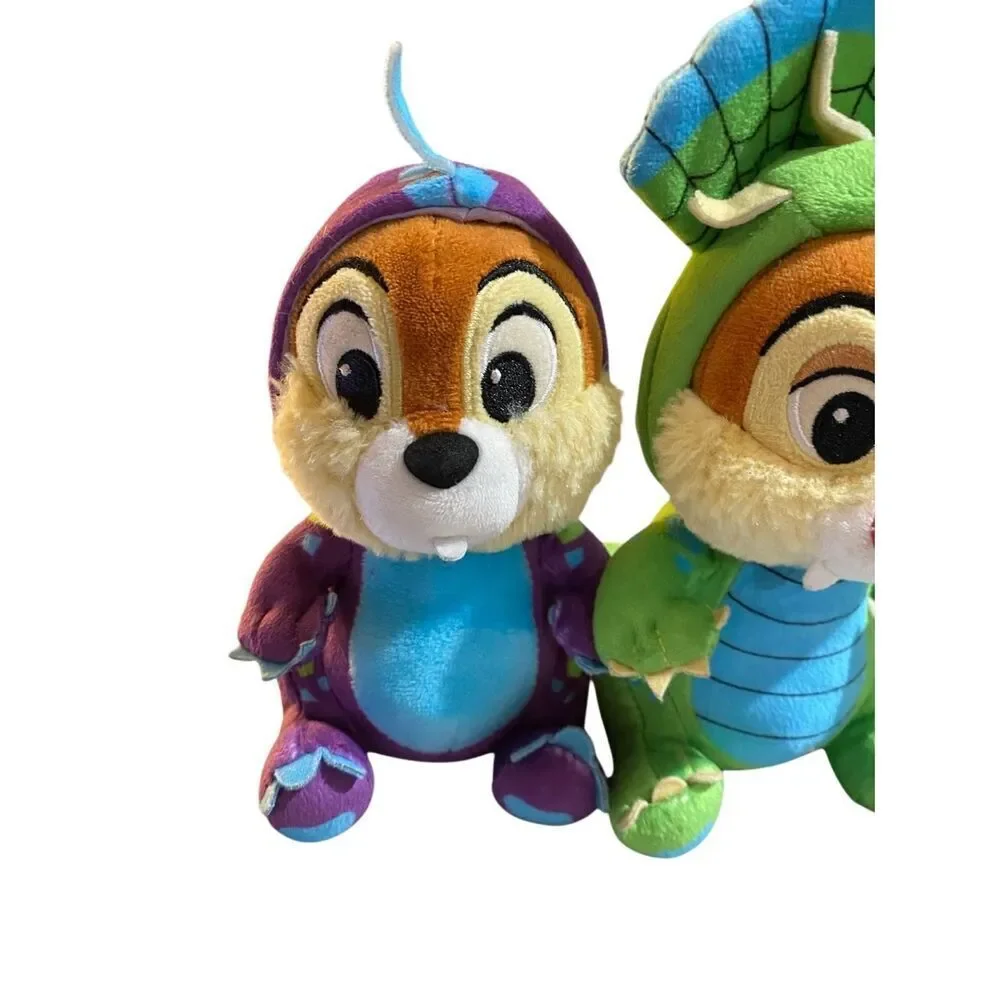 Disney rare chip and dale dinosaur Dino land, plush stuffed animal, 7 inch